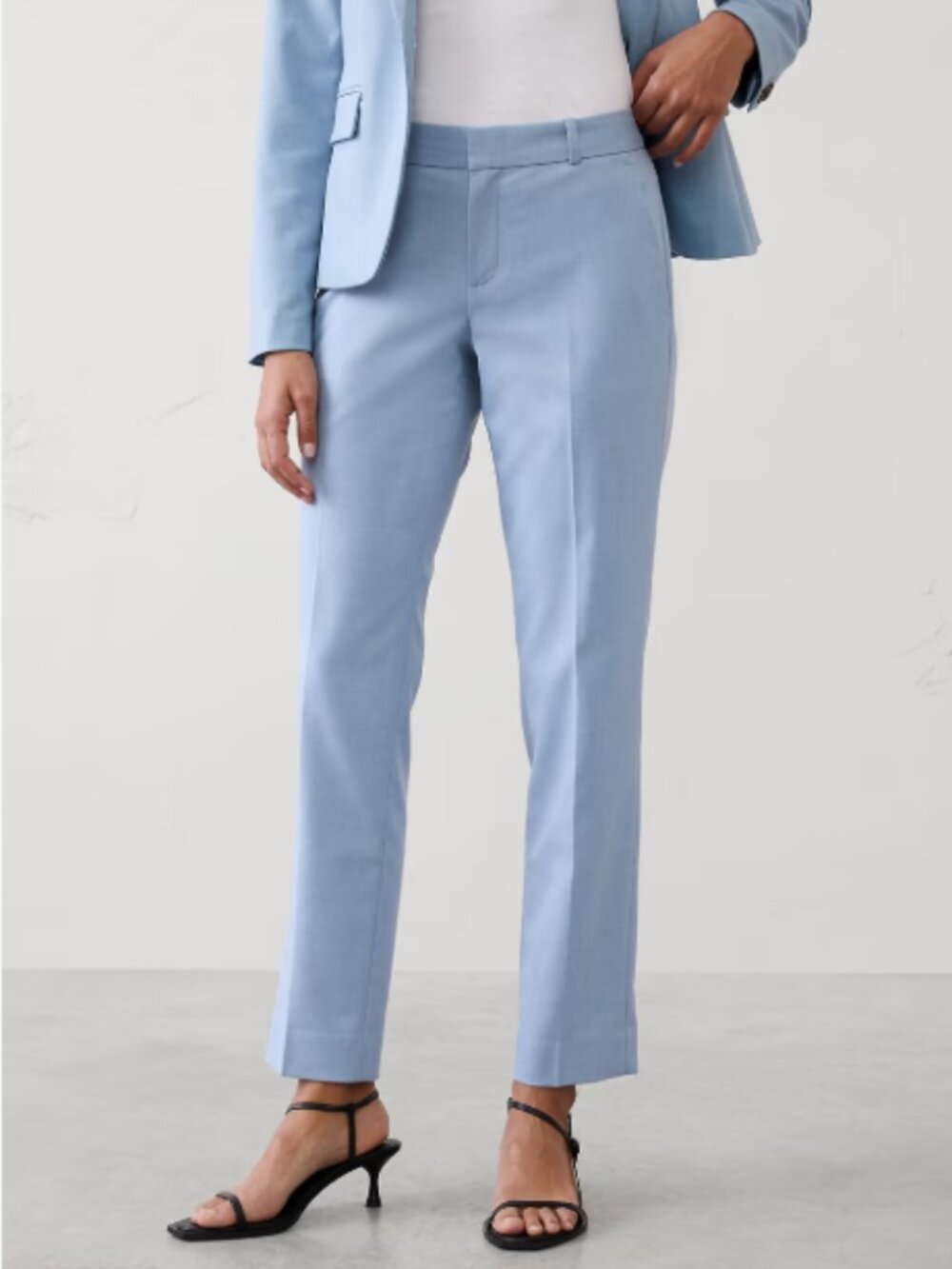 Banana Republic Ryan Fit Straight Leg Trouser Pants Light Blue SZ 2